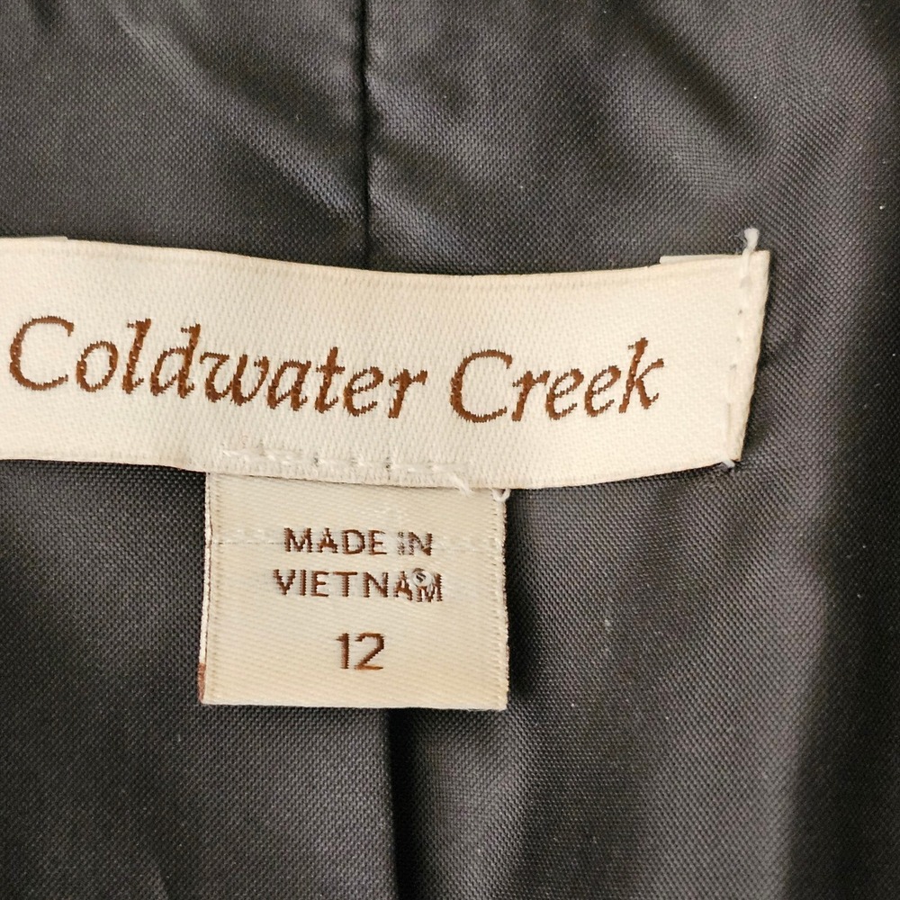 Coldwater‎ Creek Size 12 Black Silver Floral Jacket Blazer Womens Stylish Formal - Picture 10 of 12